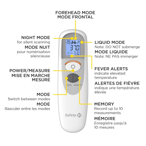 Safety 1st Simple Scan Forehead Thermometer, Grey...