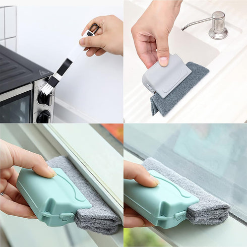 5Pcs Magic Window Cleaning Brush, Window Groove Cleaning Brush, Window Cleaning Brush, Crevice Cleaning Tool, Magic Gap Cleaning Brush, Window Tra...
