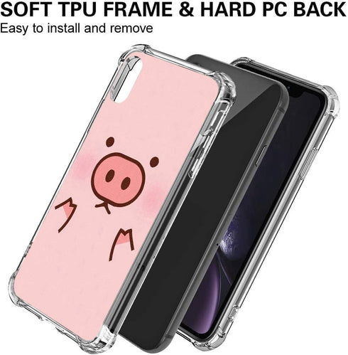 Pig Case for iPhone XR,Gifun Anti-Slide Clear TPU Flexible Protective Case Cover Compatible with iPhone XR 2018 - Pig...