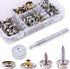 Glarks 120-Pieces Stainless Steel Marine Grade Canvas and Upholstery Boat Cover Snap Button Fastener Kit with 2Pcs Setting Tool (40 Sets)- Silver...