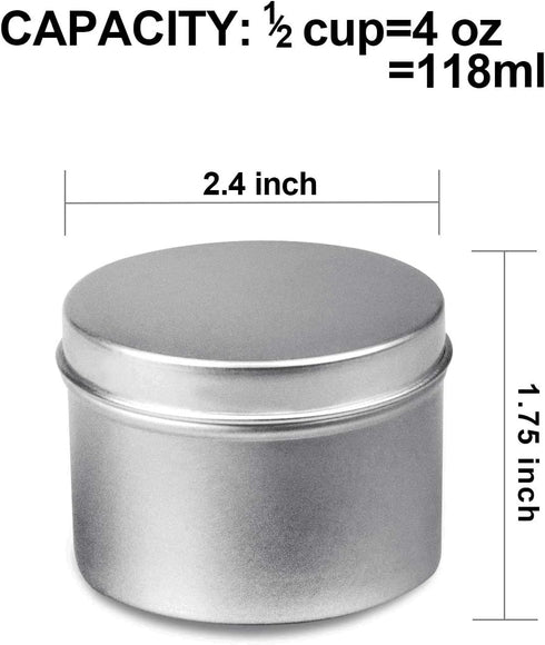 DINGPAI Candle Tin 18 Piece, 4 oz, Candle Containers for DIY Candle Making...