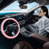 Cute Pink Steering Wheel Cover - Soft Leather Bling Car Steering Wheel Covers for Women & Girls with Sparkly Diamond, 15 inch Car Accessory Wheel ...