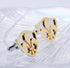 3D Cut Fleur-de-Lis Cufflinks, Stainless Steel with Gold Accents (Cufflinks Box Included)...