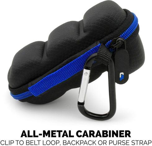 CASEMATIX Asthma Inhaler Travel Case with Lanyard and Clip-on Keychain Carabiner, Includes Inhaler Holder Case Only, Black...