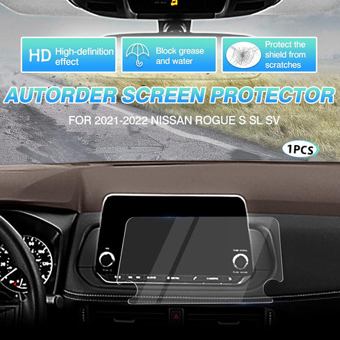 Autorder Screen Protector for 2021 2022 2023 2024 2025 Nissan Rogue S SV Accessories 8-inch Tempered Glass Film Touchscreen Protector Foil (NOT fo...