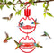 ORIENTOOLS Hummingbird Feeders for Outdoors Hanging 13oz Plastic Humming Birds Feeders with Ant Moat friendly to nature and Wild Birds with 7 Flow...