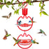ORIENTOOLS Hummingbird Feeders for Outdoors Hanging 13oz Plastic Humming Birds Feeders with Ant Moat friendly to nature and Wild Birds with 7 Flow...