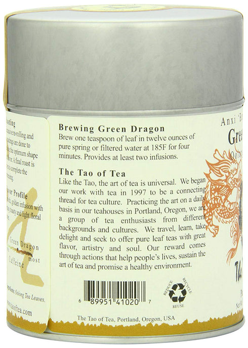 The Tao of Tea, Green Dragon Oolong Tea, Loose Leaf, 3.5 Ounce Tin...