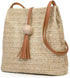 QZUnique Straw Handbags Women's Summer Beach Straw Bucket Tote Bag Straw Woven Handbag Tassel Shoulder Bag Purse...