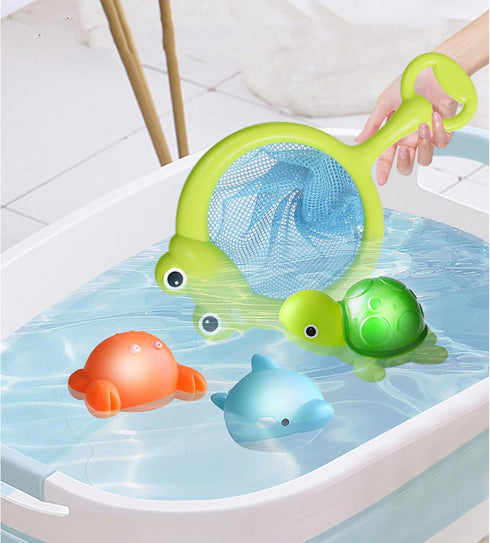 Baby Bath Toys for Luminous Animals Set, Bath Time Toy Bathroom Wall Bathtub Tub Shower Kids Baby Infant Girls Boys Age 18months and up (A)...
