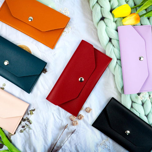 6 Pcs Cash Envelope wallets Reusable PU Leather Money Organizer for Cash Money Pouch Binder Organizer for Women Purses for Women on Holidays, Wedd...