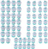 Suwimut 62 Pieces Fondant Alphabet Letter Cutters and Number Set, Cake Biscuit Mold Decorating Tools, Cookie Stamp Impress Embosser Plunger, Upper...