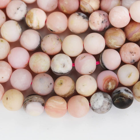 Crystals for Jewelry Making Healing Beads for Jewelry Making Chakra Crystal Jewerly Beading supplies Matte Pink Opal 8mm 15.5inch about 46-48 Bead...