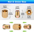 Spurtar 3/16 Brake Line Fittings 15Pcs, 3/8 Inch-24 Threads Brake Line Pressure Fittings for 3/16 Inch Brake Line, Brass Brake Line Fitting Assort...