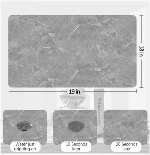 Coffee Maker Mat For Countertops, 19" x13" Golener Coffee Dripper Mats,Coffee Machine Pads,Absorbent, Washable,Reversible Microfiber Dish Drying M...