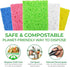 Biodegradable Cellulose Compressed Sponges - Pack of 32 Kitchen Sponges for Cleaning - Heavy Duty and Natural Multipurpose Household Cleaning Spon...
