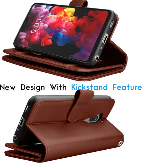 Tekcoo Wallet Case for LG G7 / LG G7 ThinQ, PU Leather Luxury ID Cash Credit Card Slots Holder Purse Carrying Folio Flip Cover [Detachable Magneti...