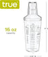 True Plastic Cocktail Shaker for Margarita, Cold Brew Cocktails, Includes 7 Classic Recipes, Espresso Martini Shaker, Home Bar Gifts, Bar Tools, B...
