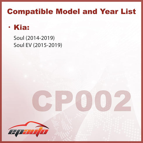 EPAuto CP002 (CF12002) Cabin Air Filter includes Activated Carbon, Replacement for KIA Soul (2014-2019), Soul EV (2015-2019)...