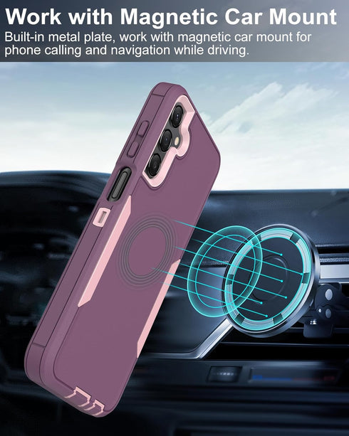 Dahkoiz for Samsung Galaxy A15-5G Phone Case, and Screen Protector, Dust-Proof Port Cover, Full Body Non-Slip Rubber Covered, Wear-Resistant & Dro...