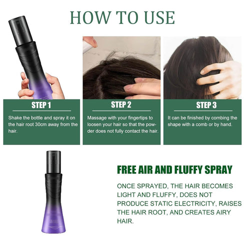 Leave-In Refreshing Volume Non-Sticky Spray for Hair Care, Airy Pomade Spray Long-Lasting Styling Fluffy Leave-in Conditioning Spray (2PCS)...
