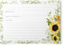 50 Sunflower Recipe Cards from Dashleigh, 4x6 inches, Double-Sided...