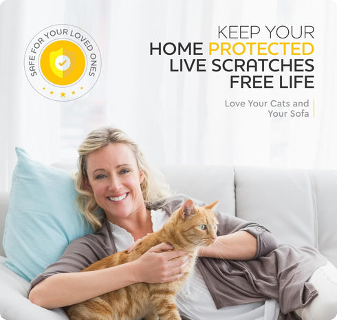 10-Pack Furniture Protectors From Cats Scratch, Couch Protector for Cats, Anti Cat Scratch Furniture Protector, Couch Guard for Cats - Sofa Corner...