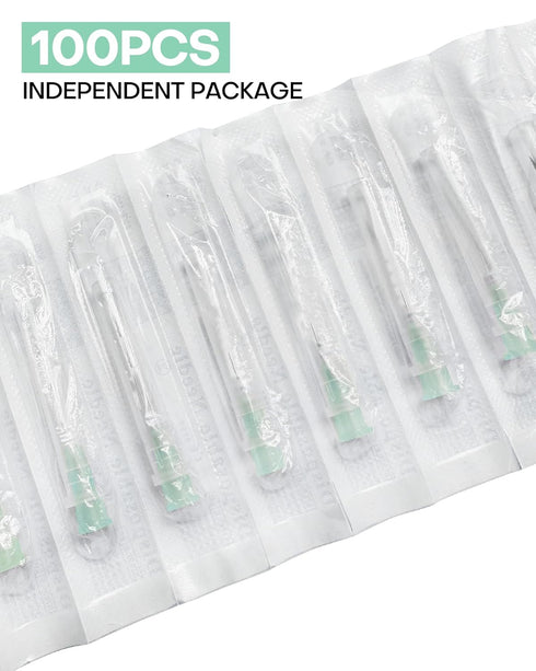 100 Pcs 32Ga 4MM Needle Industrial Accessories, Individual Package Lab Tools for Refilling Liquid, Inks, Plant and Industry...