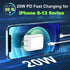 iPhone Fast Charger Cable,Fast Charger iPhone 20W PD USB C Wall Charger Type C Power Adapter Lightning Cable Fast Charging Plug Compatible with iP...