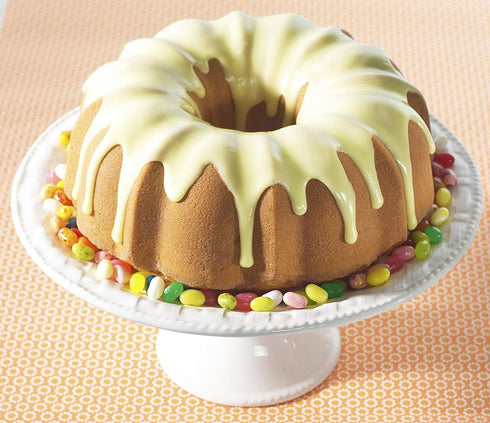 Nordicware 6-Cup Navy Blue Formed Bundt Pan, Lightweight...