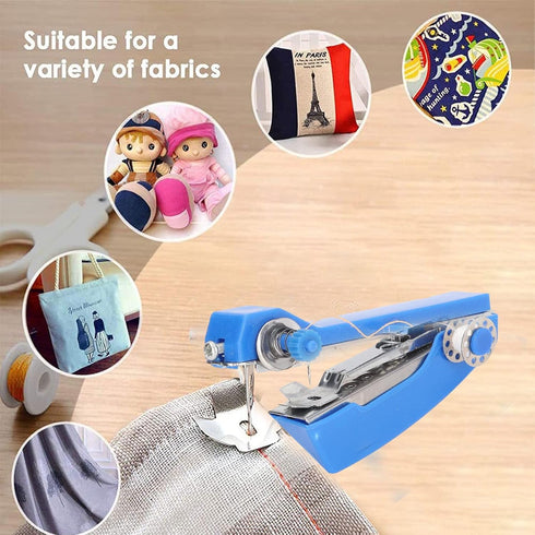 Handheld Sewing Machine, Portable Handy Stitch, Mini Manual Sewer Hand Stitcher Needlework Tool for DIY Crafts Home Travel......