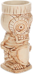 Skull Tiki Polynesian Bone Cream 0.75 Liter Glossy Ceramic Stoneware Mug...