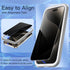 JETech Privacy Full Coverage Screen Protector for iPhone 15 Pro 6.1-Inch, Black Edge Anti-Spy Tempered Glass Film with Easy Installation Tool, Cas...