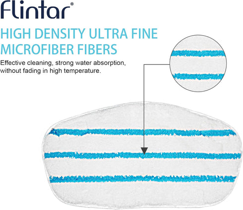 Flintar Replacement Mop Pads, Compatible with PurSteam PureSteam ThermaPro 211 10-in-1 Steam Mop Cleaner, 8-Pack...