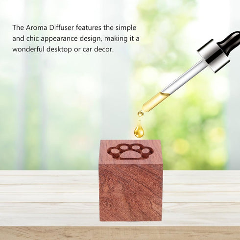 Walnut Wood Essential Oil Diffuser Fragrant Wood Aroma Fragrance Diffuser Air Freshener for Car Wardrobe Home Office Design B...
