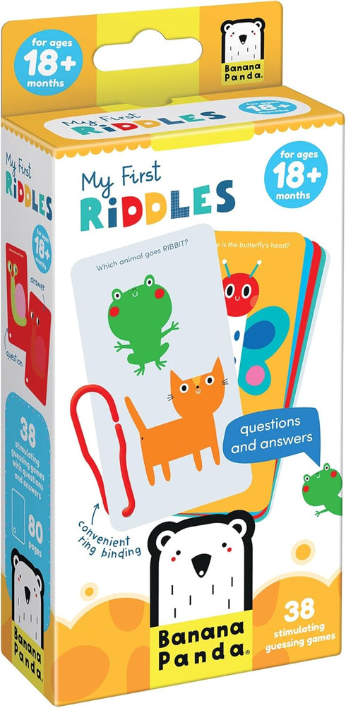 Banana Panda My First Riddles Educational Board Book with 38 Fun Guessing Games, Ring-Bound Travel-Friendly Format, Content Designed for Toddlers ...