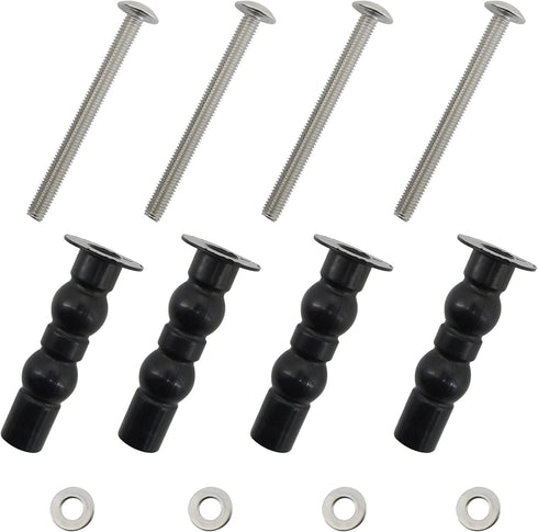 Toilet Seat Hinge Screw 2 Pack,Compatible with TOTO Toilet, Expanding Rubber Bolt Top Nuts Set for Top Mount Toilet Seat Tightening Kit Replacemen...