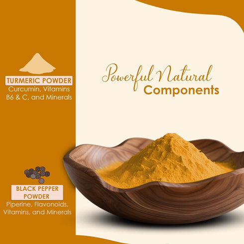 Mi Nature Turmeric Root Powder with Black Pepper, 227g (8oz)| Pure Curcuma Longa & Piper Nigrum| Traditional Superfood for Cooking and Natural Wel...