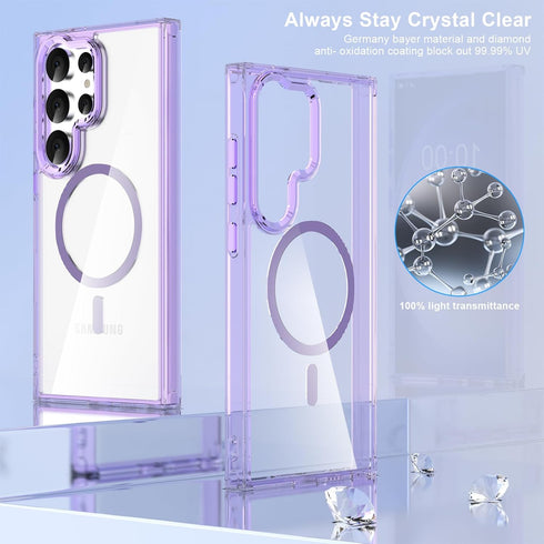 DAKORIE for Samsung Galaxy S24 Ultra Case Clear Slim PC Never Yellowing S24 Ultra Phone Cover Military Grade Anti-Drop Phone Case for Galaxy S24 U...