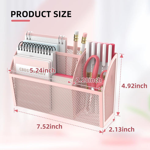 DALTACK Magnetic Pencil Holder Magnetic Shelf for the Whiteboard 3-Grid Mesh Magnetic Pen Holder for Refrigerator Magnetic Organizer Locker Access...