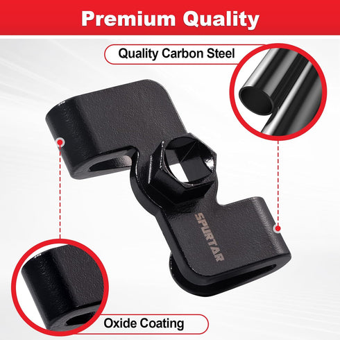 Spurtar Wrench Extender Tool for 1/2" Drive or 21 mm Hex Drive, Wrench Extension Adjustable Wrench Adapter with Heat Treatment for Cheater Bar...