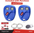 2 KeylessOption Replacement 3 Button Keyless Entry Remote Control Key Fob -Blue...