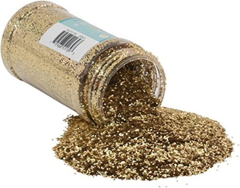 Sulyn Gold Glitter Jar, 8 Ounces, Non-Toxic, Reusable Jar with Easy to Use Shaker Top, Multiple Slot Openings for Easy Dispensing and Mess Reducti...