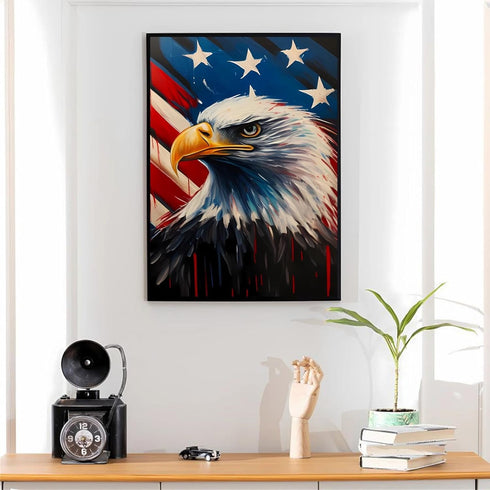 Gabbana American Flag Eagle Diamond Painting Kits for Adults, Full Round Diamond Art Kits 5D Patriotic Diamond Art, Personalized Gifts for Family ...