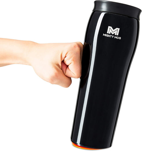 Mighty Mug | The Untippable Mug | Grips When Hit, Lifts for Sips | Insulated Stainless Steel Tumbler | Cupholder Friendly | Gifts for Women Men Al...