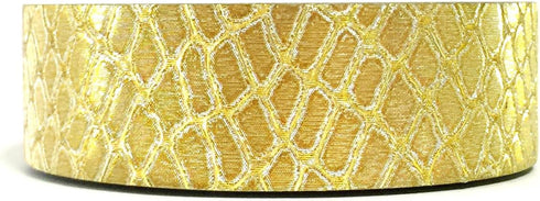 Wrapables Colorful Patterns Washi Masking Tape, Metallic Gold Snake Print...