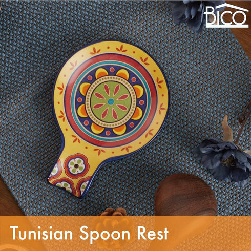 Bico Tunisian Ceramic Spoon Rest, House Warming Gift, Dishwasher Safe...