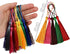 MSCFTFB 120 Pieces 5inch Silk Floss Tassels with Hang Loops Mini Tassels Mala Tassel Kits for Bookmarks Earring Dreamcatcher Jewerly Making Belt C...