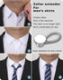 Pants Button Extender Shirt Collar Extenders: 8 Pcs Jeans Waist Silicone Button for Mens and Women - 6 Neck Extenders Dress Shirts...