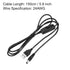 MECCANIXITY USB Cable with 501 ON/Off Switch, USB Male to DC 5.5x2.1mm Male Power Cable 150cm for Camera Hard Disk Box Black...